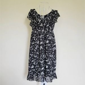 Black and White Floral Converse Dress